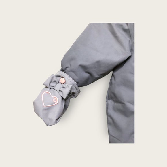 Oshkosh B'Gosh Gray Pink Snowsuit Size 12 months - Picture 4 of 8